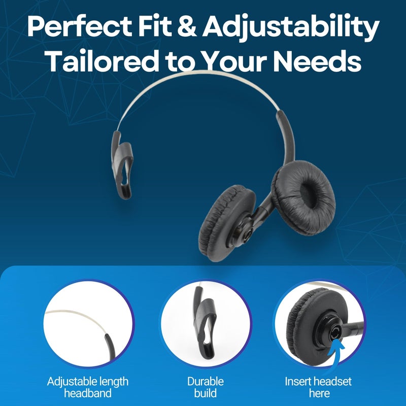 WirelessFinest سماعة رأس قياسية من بلانترونيكس 84605 + وسادة إضافية بديلة لسماعة رأس فوق الرأس لسافي CS540 W740 W745 W440 W740-M C054 CS540XD 8240 8245 W445 - Image 5